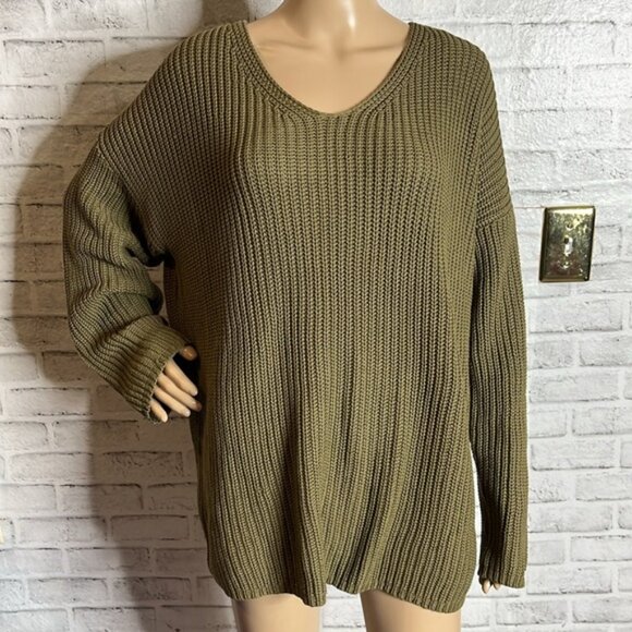 Jenni Kayne fisherman organic cotton blend v neck sweater - Picture 2 of 8